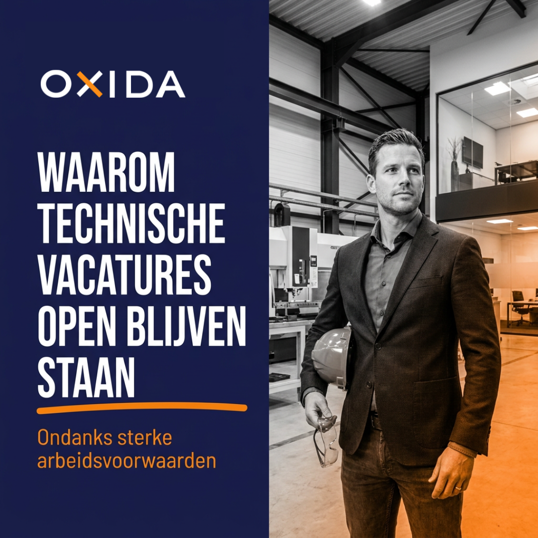 Waarom technische vacatures open blijven staan ondanks sterke arbeidsvoorwaarden